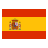 A close up of a spanish flag on a white background.