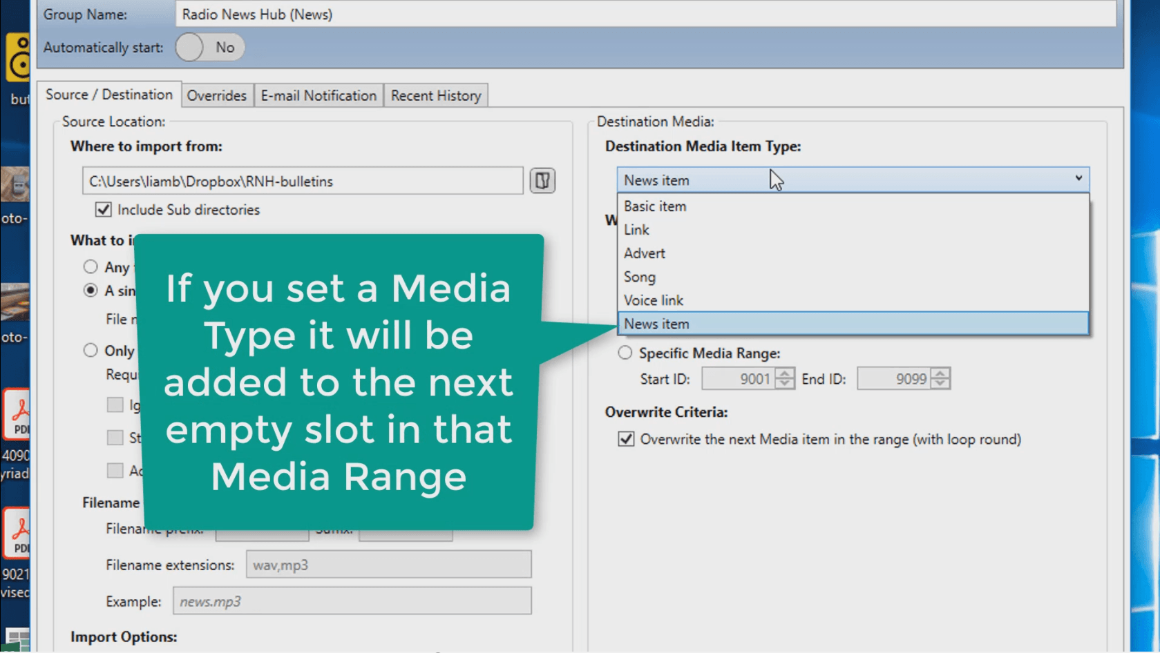 Radio News Hub Auto Import