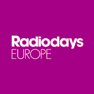 The logo for radiodays europe is on a purple background.