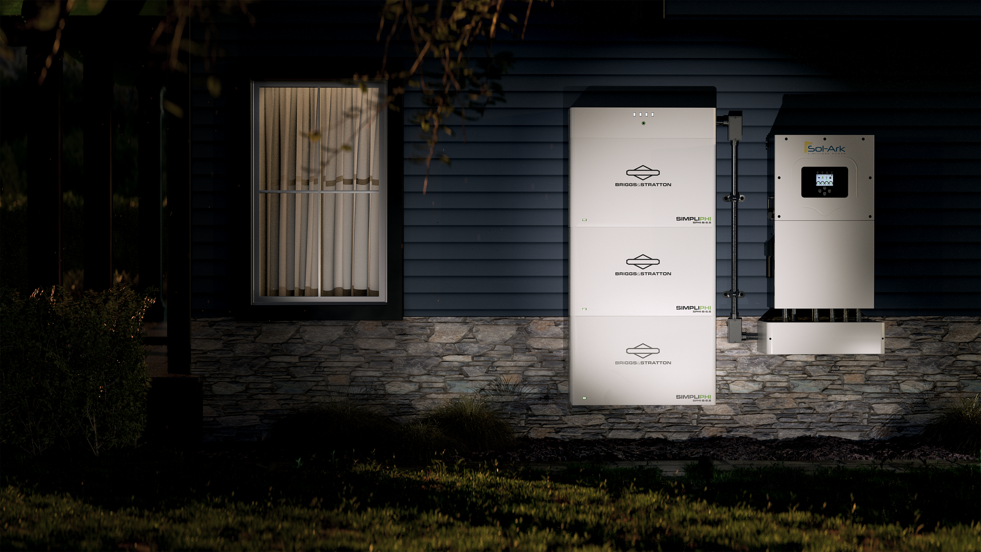 Example of a Briggs & Stratton service upgrade with external battery storage that could be installed in Manchester, NH by CJH Electrical