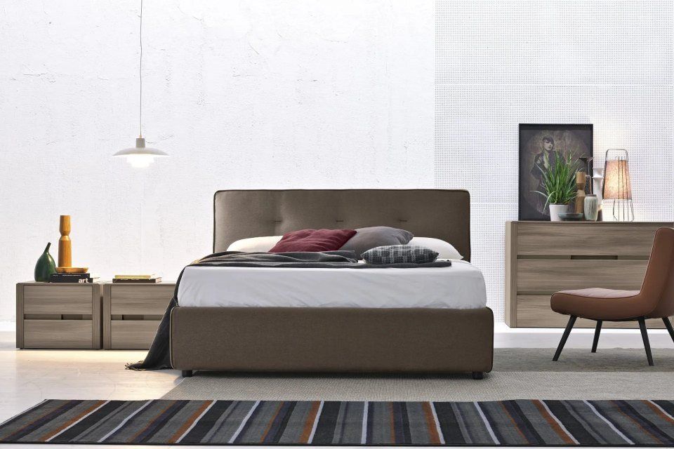 Letto matrimoniale panna