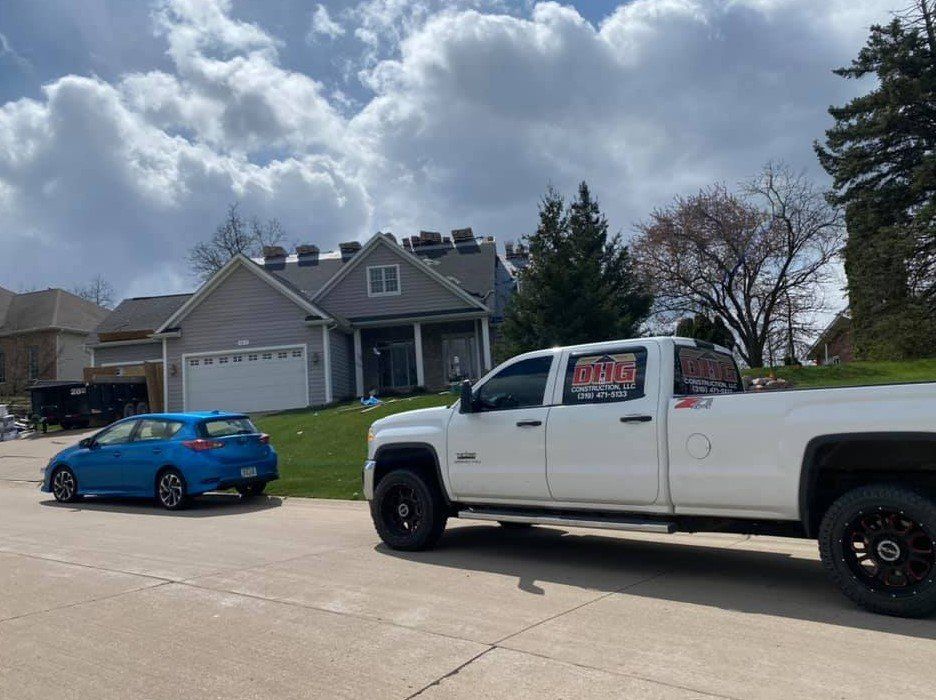 White Company Pickup Truck - West Liberty, IA - DHG Construction LLC