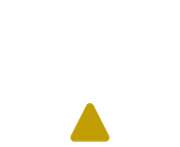 White & Gold Triangle Logo | Elevate Stores in Denver, Colorado