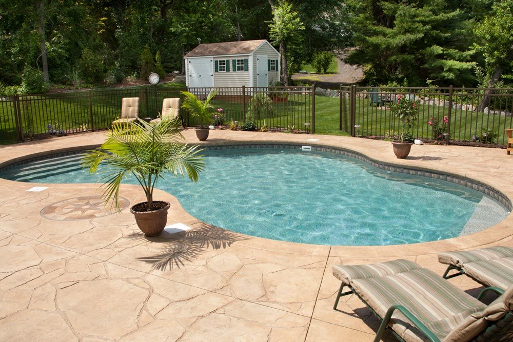 Pool with Beautiful Concrete Deck — Fort Wayne, IN — D & M Concrete
