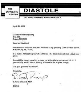 A letter from the diastole scholar 's center