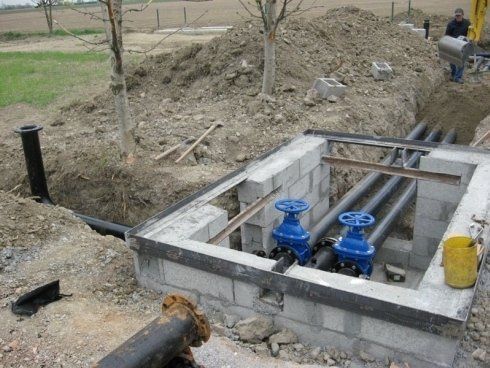 impianto di irrigazione a uso agricolo