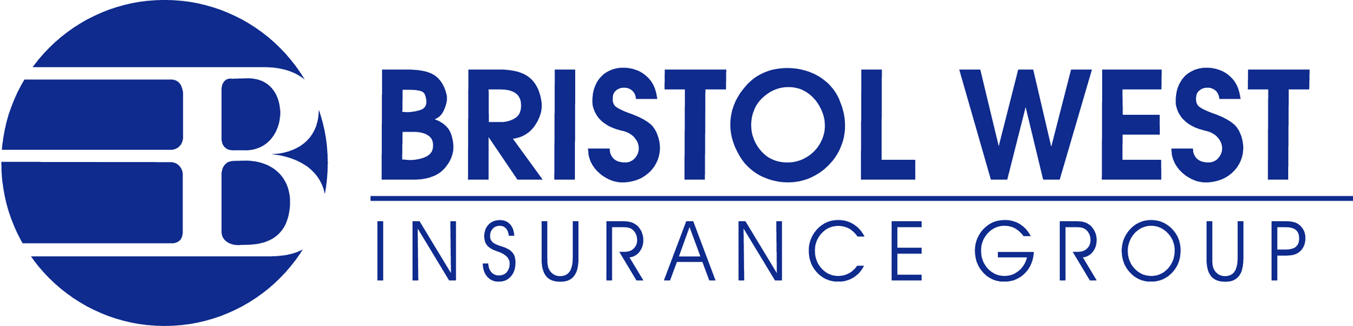 The bristol west insurance group logo is blue and white
