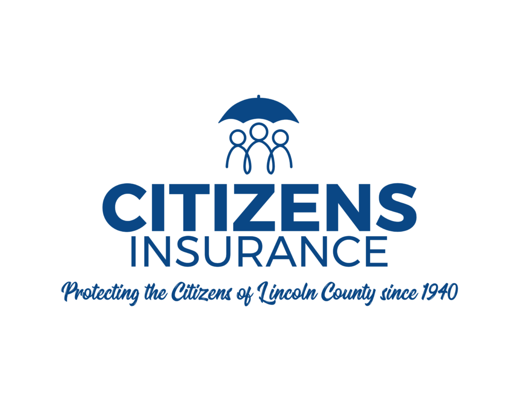 The logo for citizens insurance protecting the citizens of lincoln county since 1940