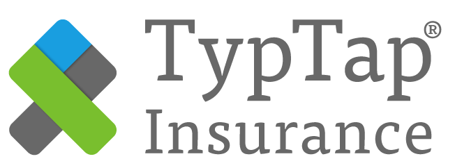 A logo for typtap insurance with a blue and green diamond.