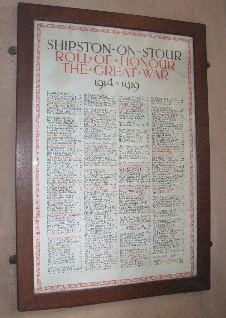 Shipston Roll of Honour