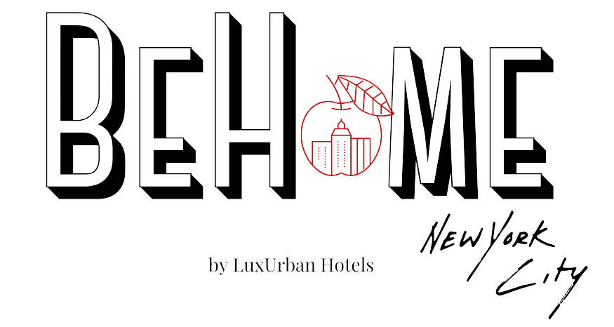 A logo for BeHome hotel in new york