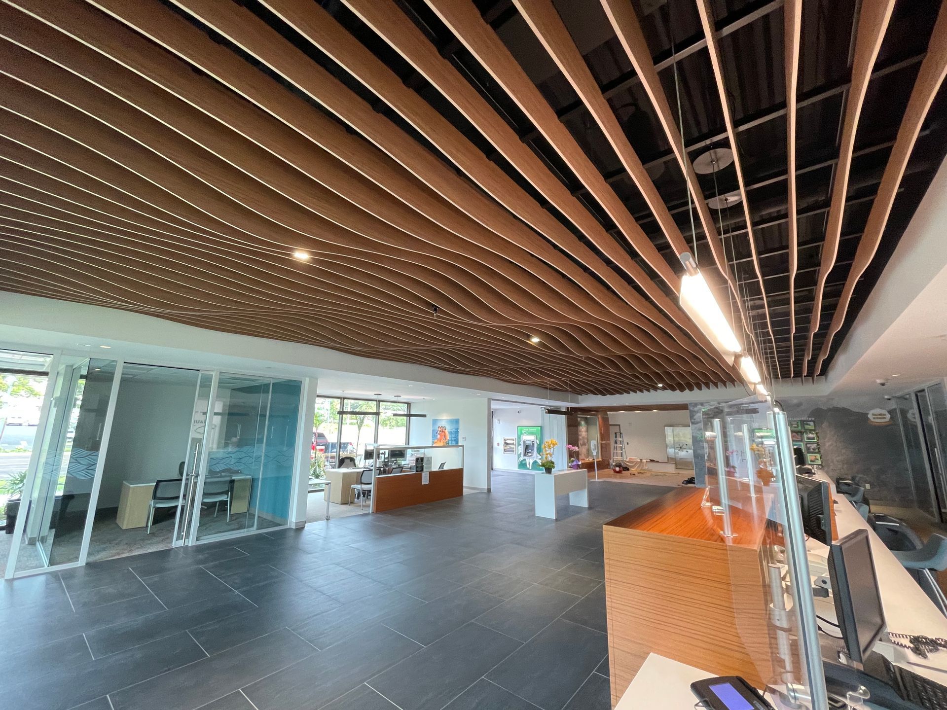 MCFCU Ceiling — Puunene, HI — Castaway Construction & Restoration, LLC