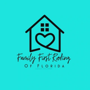 A logo for family first roofing of Florida