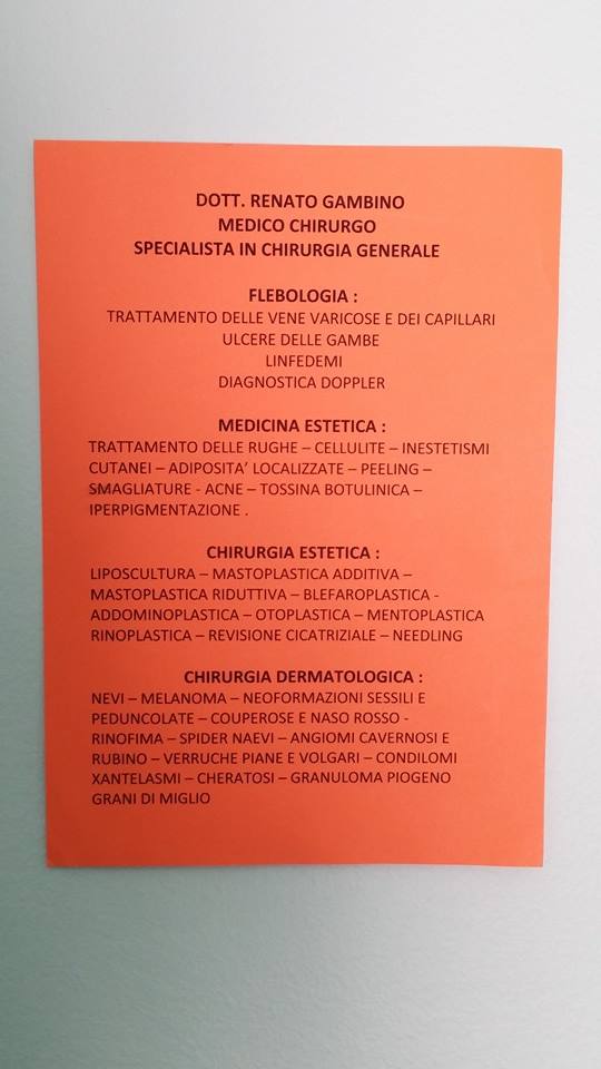 opuscolo con i servizi dello studio