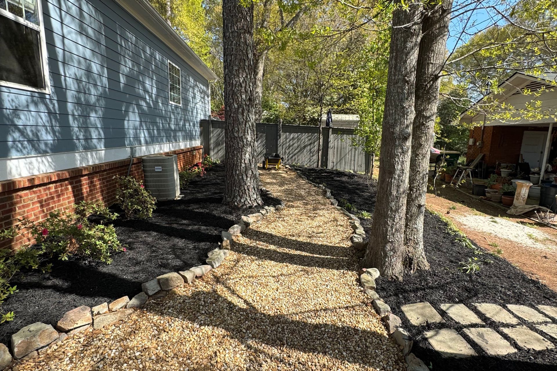 Scenic landscape design highlighting sustainable gardening in Athens, GA.