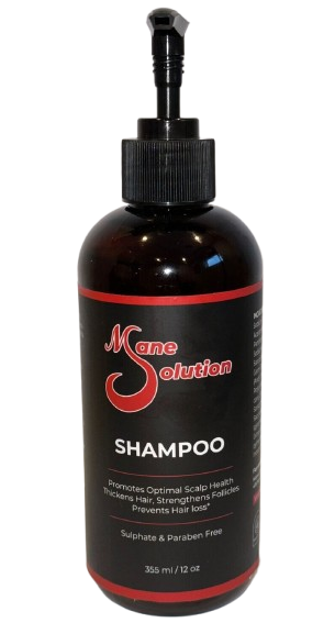 A bottle of shampoo with a pump on it