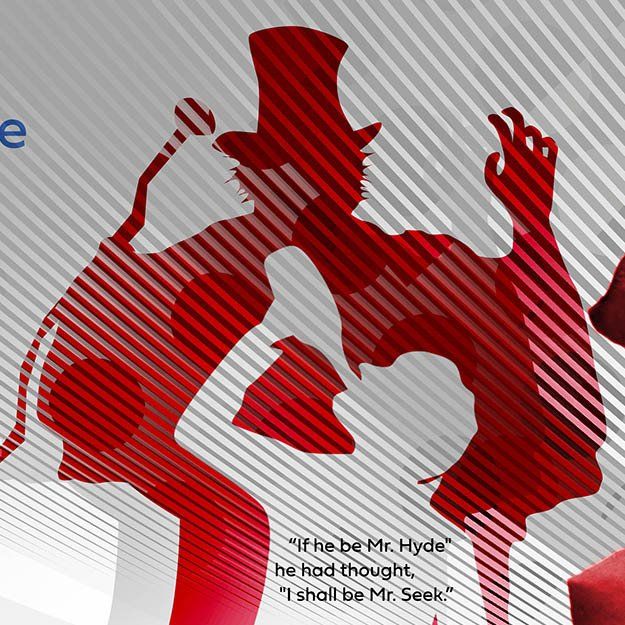 English school wall mural Jekyll and Hyde