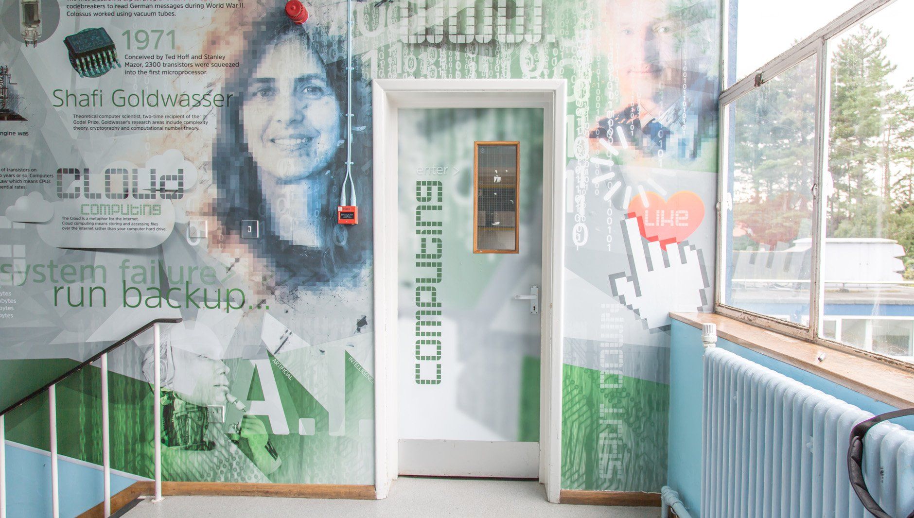 computer science mural for IT department at school