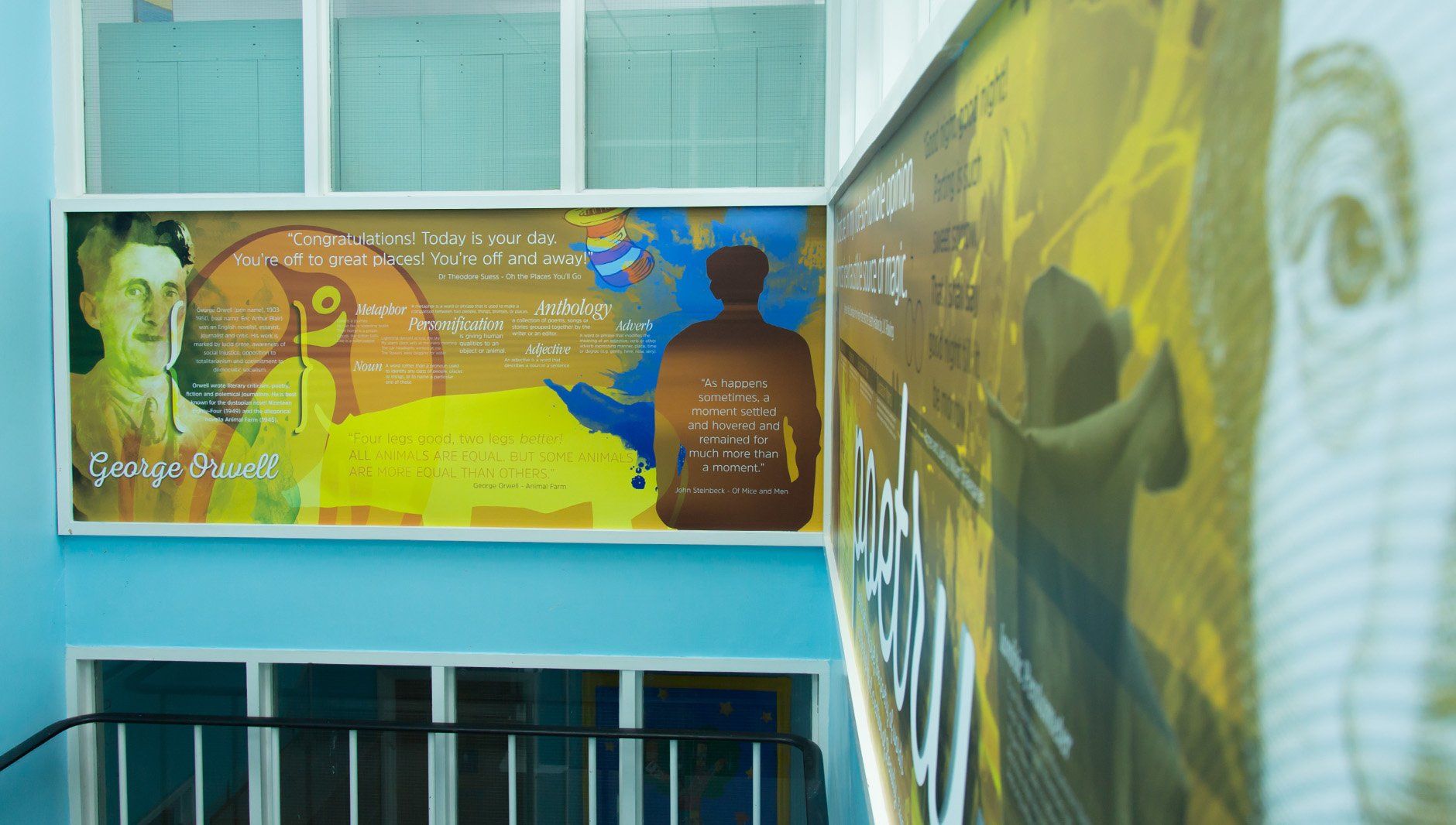 english wall mural school wall english department