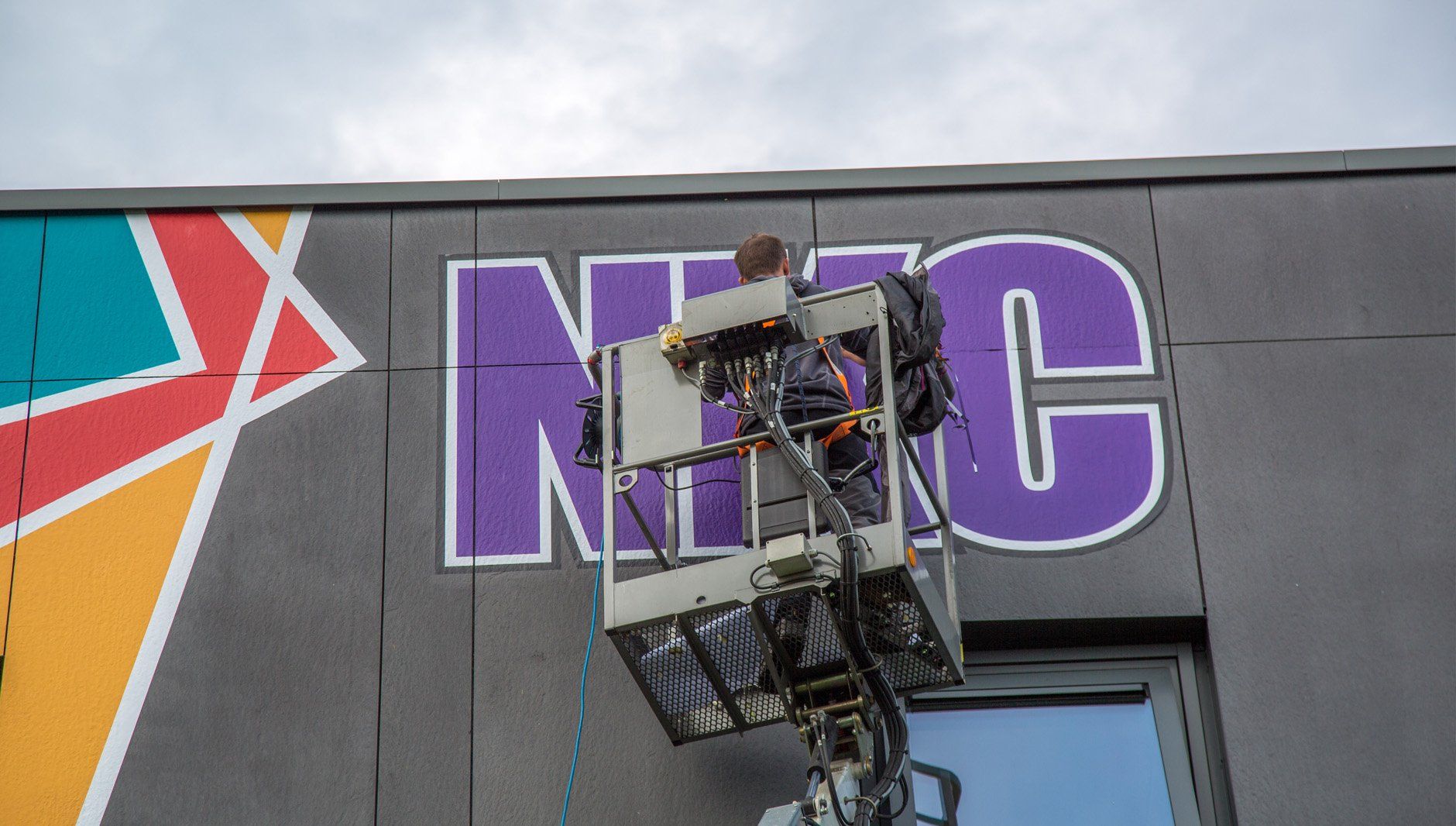 outside wall wrap building size vinyl giant sticker