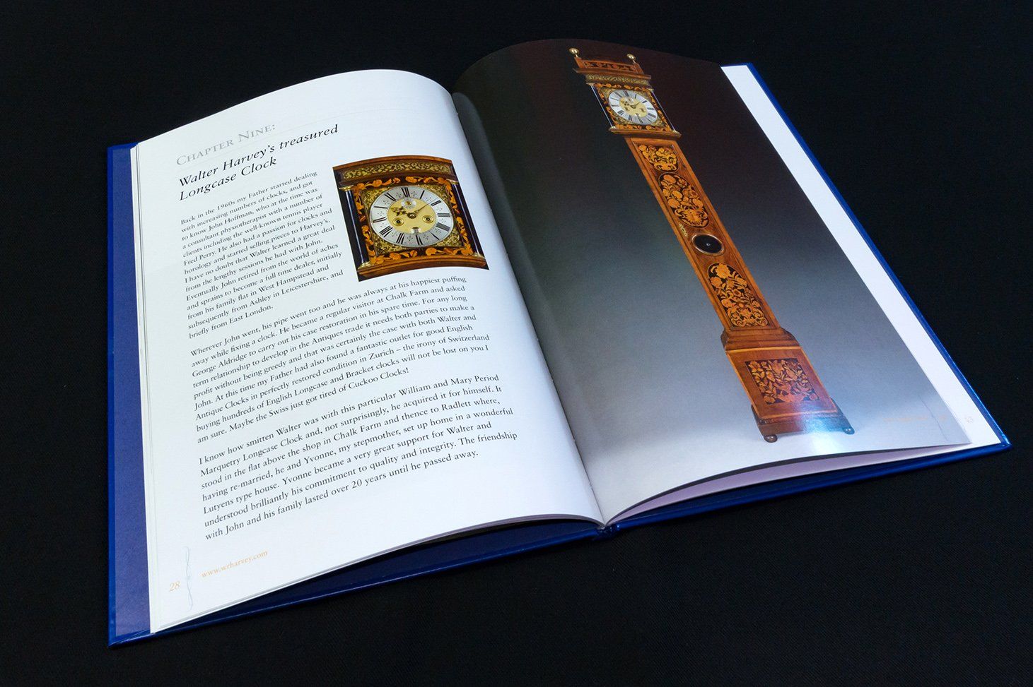 Hard back book spread