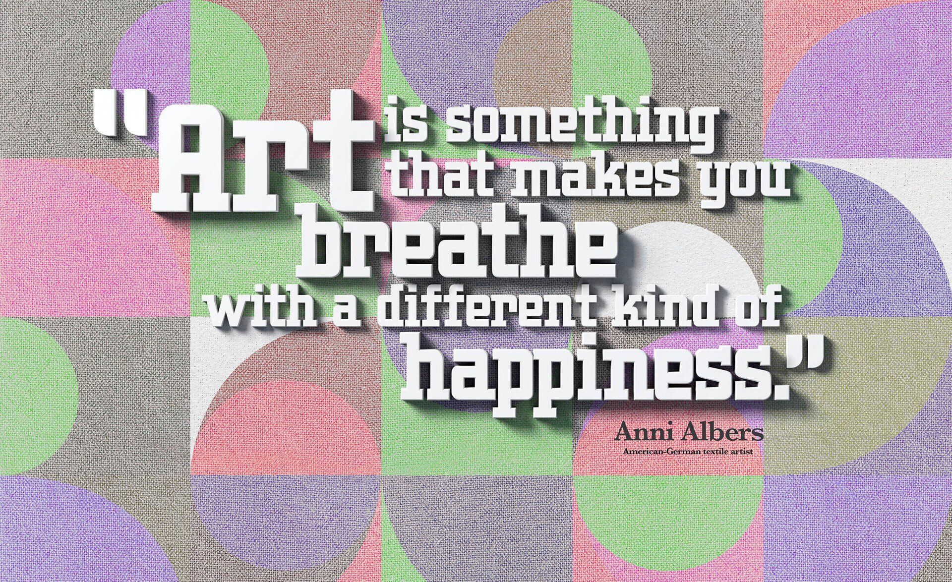 art wall mural display for schools by fusional.co.uk with quote from Anna Albers