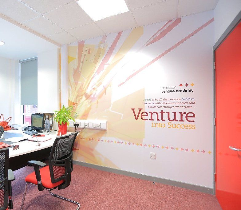 Office mural in school