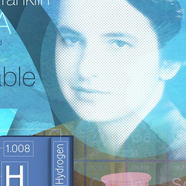 chemistry Rosalind Franklin science school wall mural