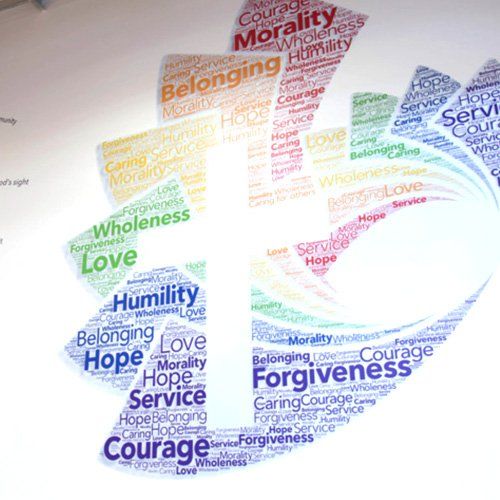 school vision and values wallscape design