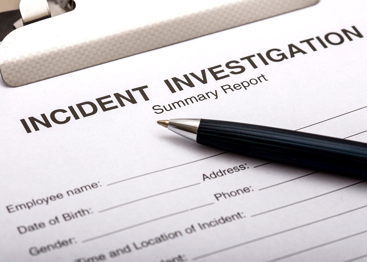 Incident Investigation Form — Phoenix, AZ — Kaizen Safety Solutions