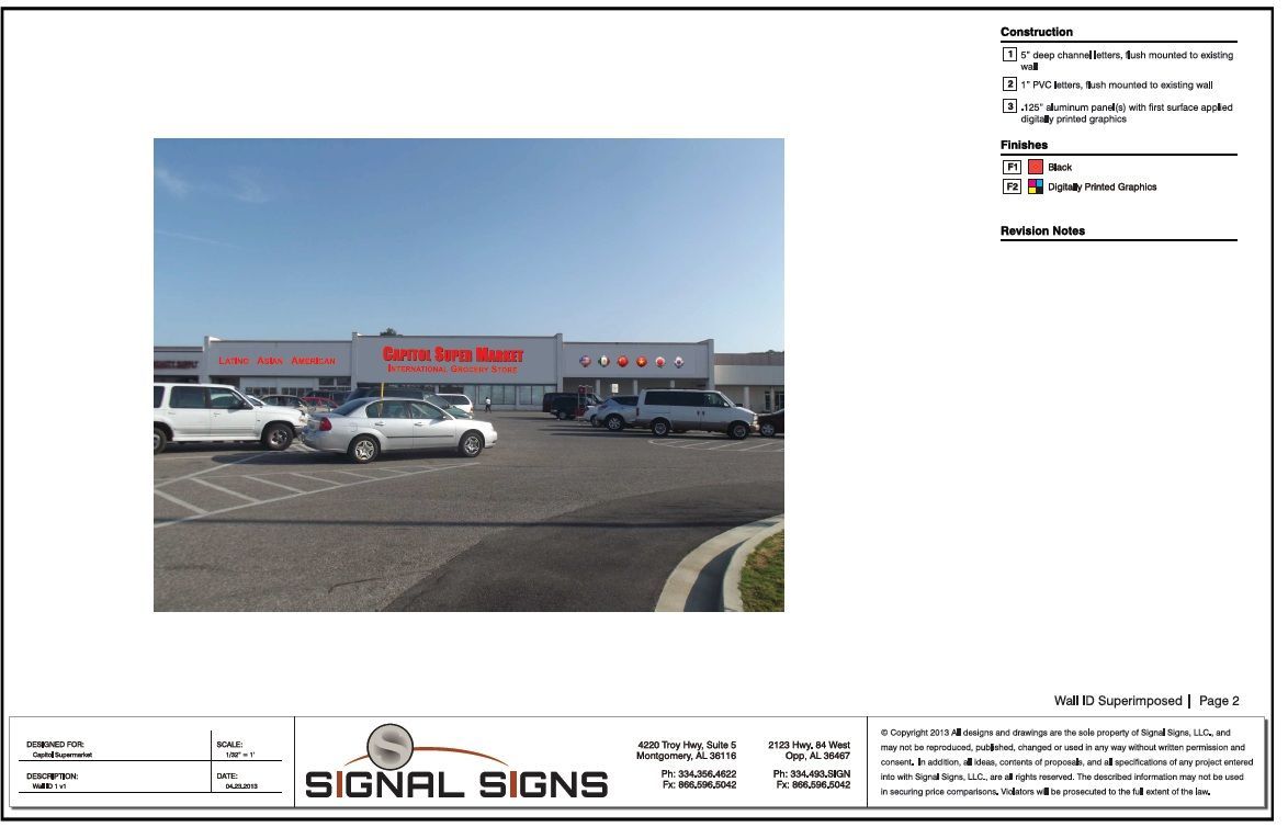 A picture of a building with cars parked in front of it and the words signal signs on the bottom