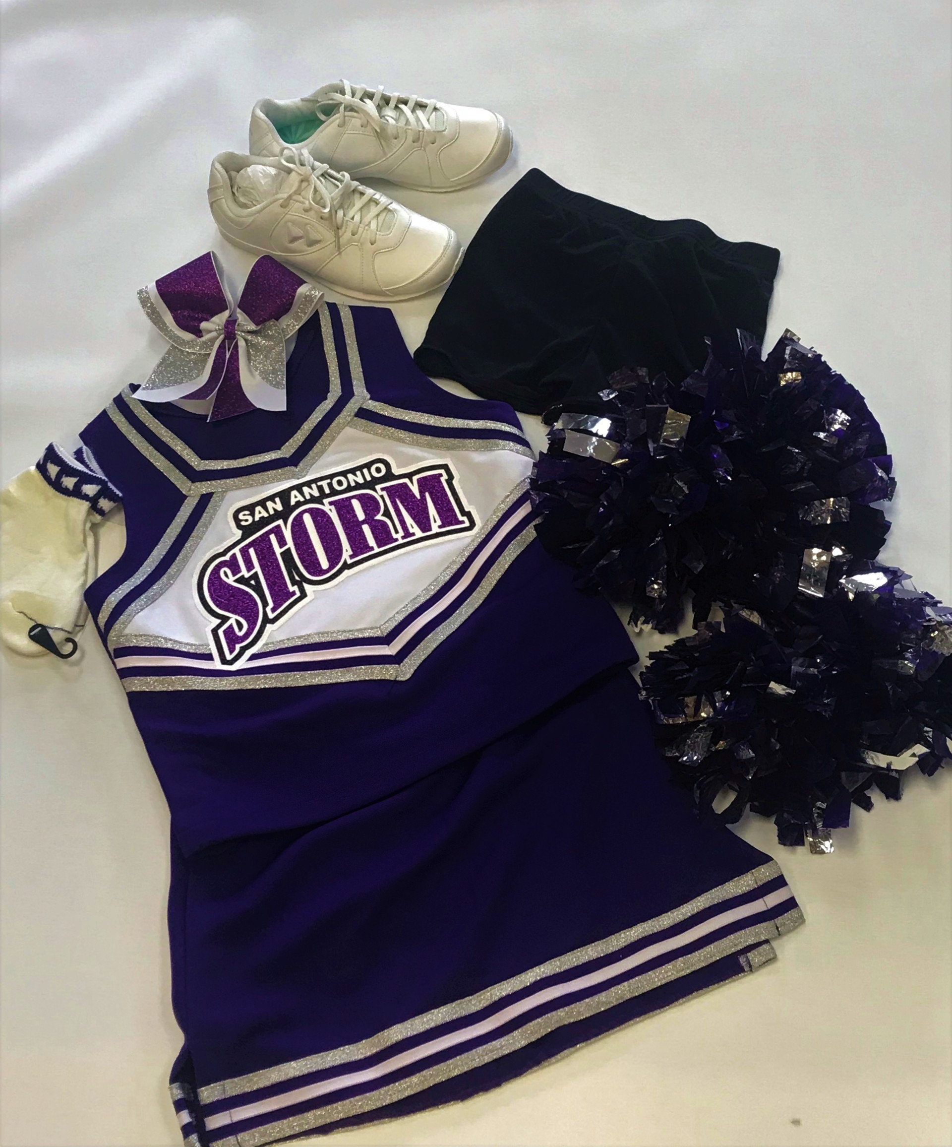 cheer package uniform poms bows shows