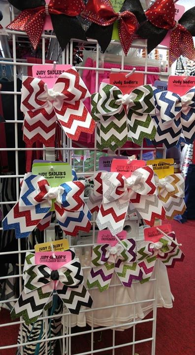 chevron cheer bows