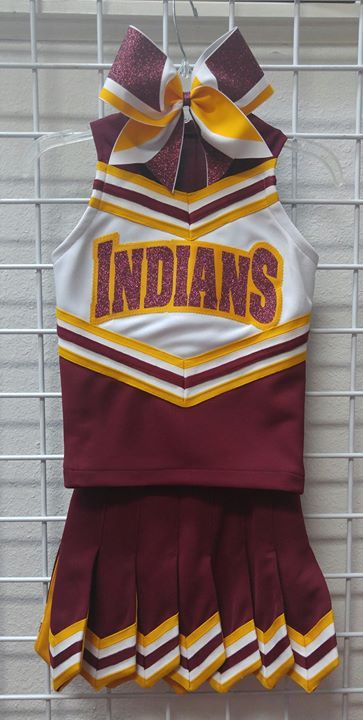 gladiator skirt cheer uniform and sparkle bow