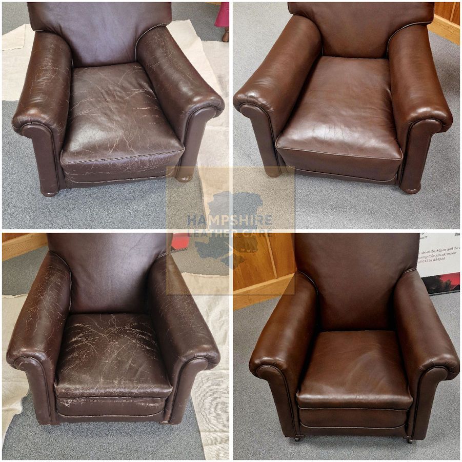 Armchair Leather Restoration Lee on the Solent and Stubbington