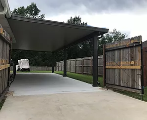 House With Carport Cover— New Orleans, LA — Mike's Patio Covers & Screenrooms