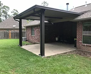 House With Brown Carport Cover— New Orleans, LA — Mike's Patio Covers & Screenrooms