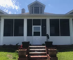 White House With Black Screen — New Orleans, LA — Mike's Patio Covers & Screenrooms