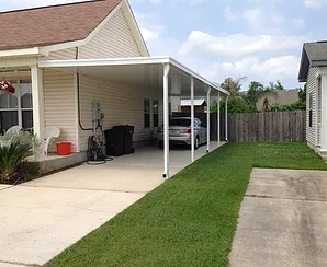 Carport Beside House — New Orleans, LA — Mike's Patio Covers & Screenrooms