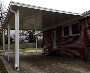 Brick House With White Gutter — New Orleans, LA — Mike's Patio Covers & Screenrooms