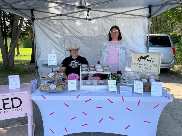Hummingbird Farms bakers at the market.