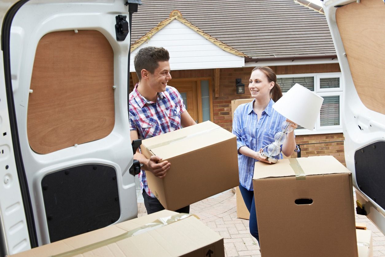 Loading furniture items in van in Toronto