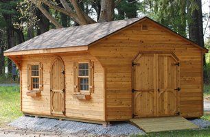 A luxury log cabin