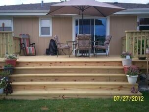 Home with Deck - Deck builders in Dyer, IN