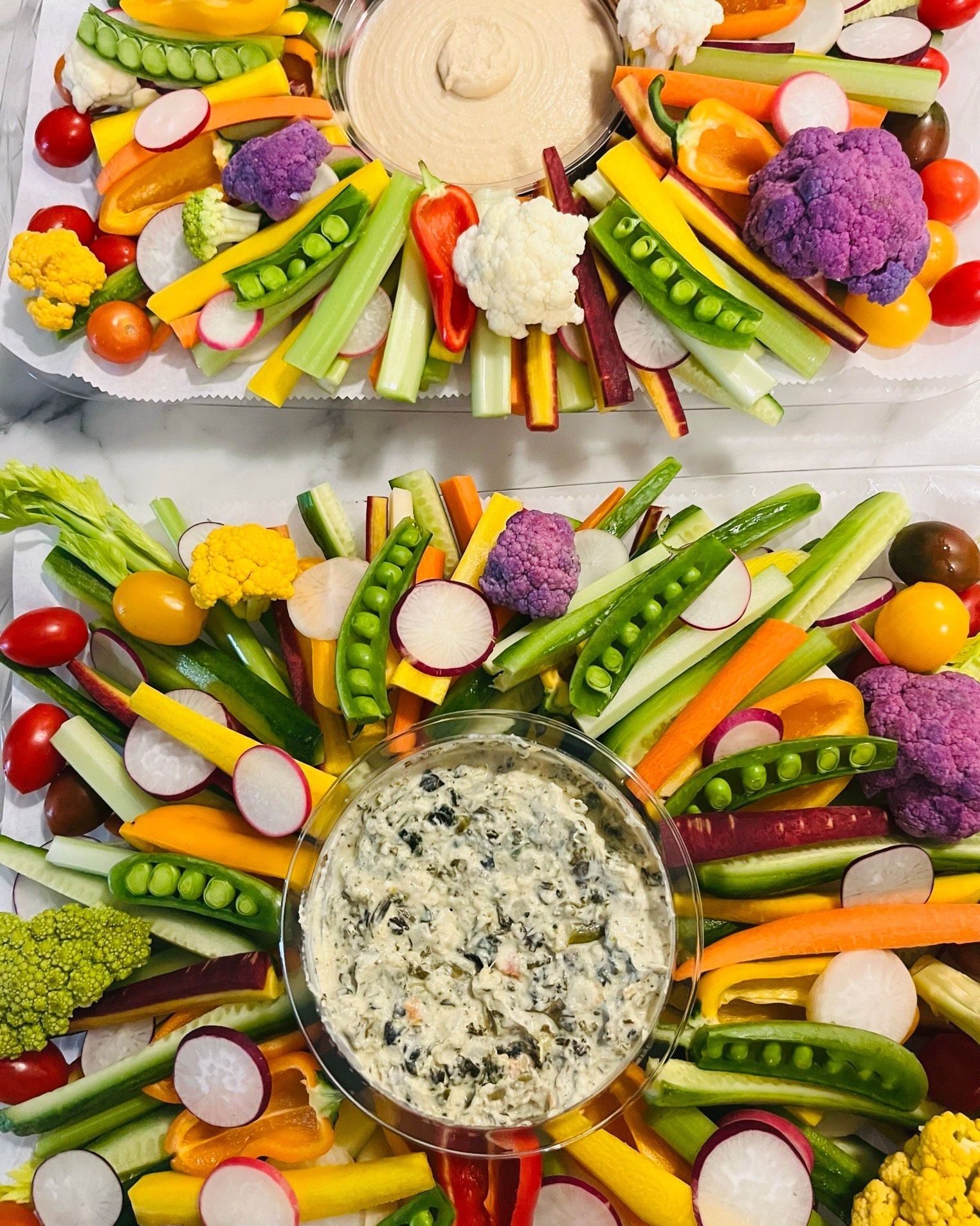 Charcuterie Board EXTRA Add-ons: Veggie platter with dip.