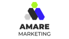 A logo for a company called amare marketing