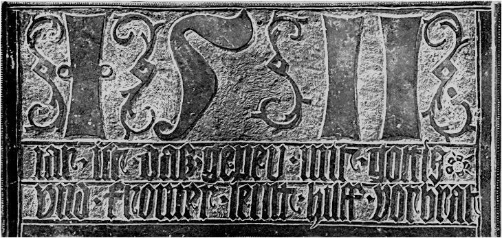 Abb. 1 Bronzetafel von 1511 gefunden nach Umbau und Modernisierung des Herrenhauses © Gotthard Schneider