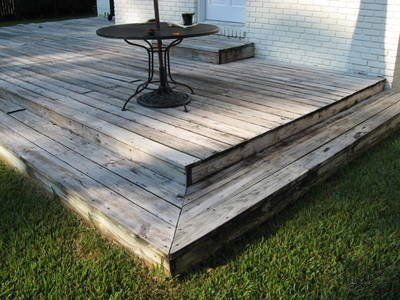 Stewart Pressure Cleaning Before pressure washing service of deck