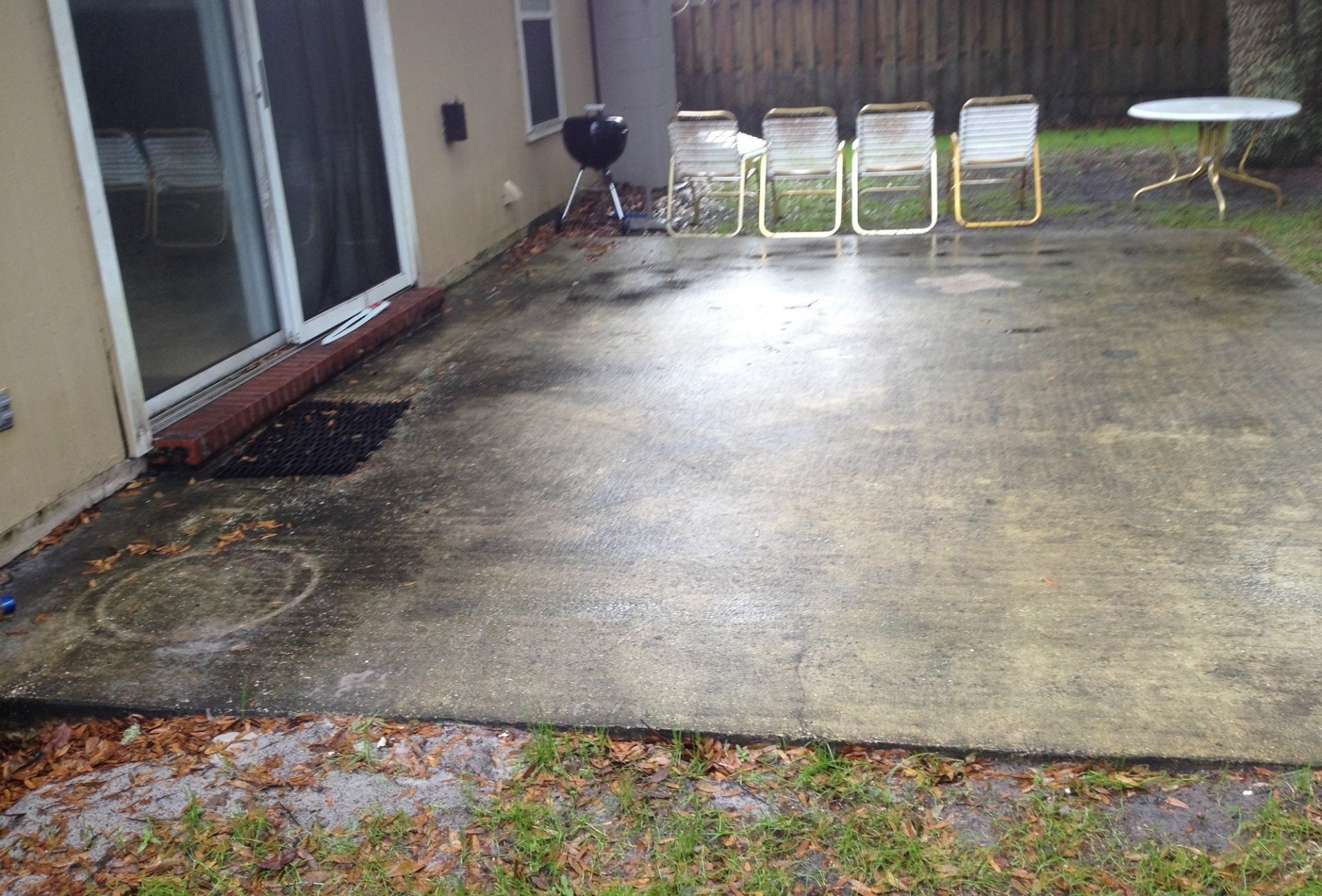Stewart Pressure Cleaning Before pressure washing service of patio