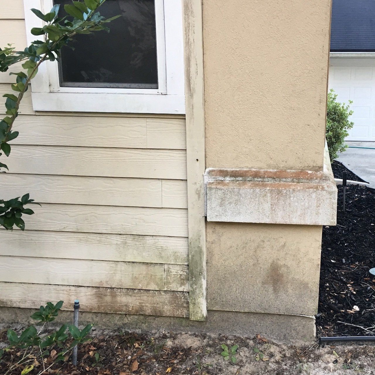 Stewart Pressure Cleaning Before pressure washing service of window